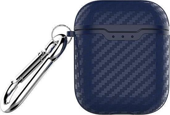 Actual product image Beline AirPods Carbon Cover Air PODs 12 niebieski blue (Headphone bag)