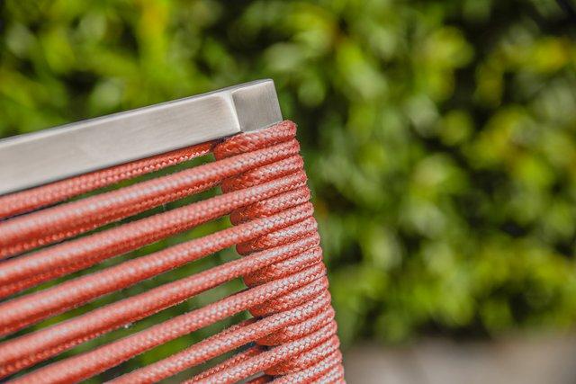 Produktbild Greemotion Stapelsessel Boston, rot, Edelstahl,Rope