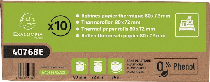 Exacompta Thermal roll plastic free
