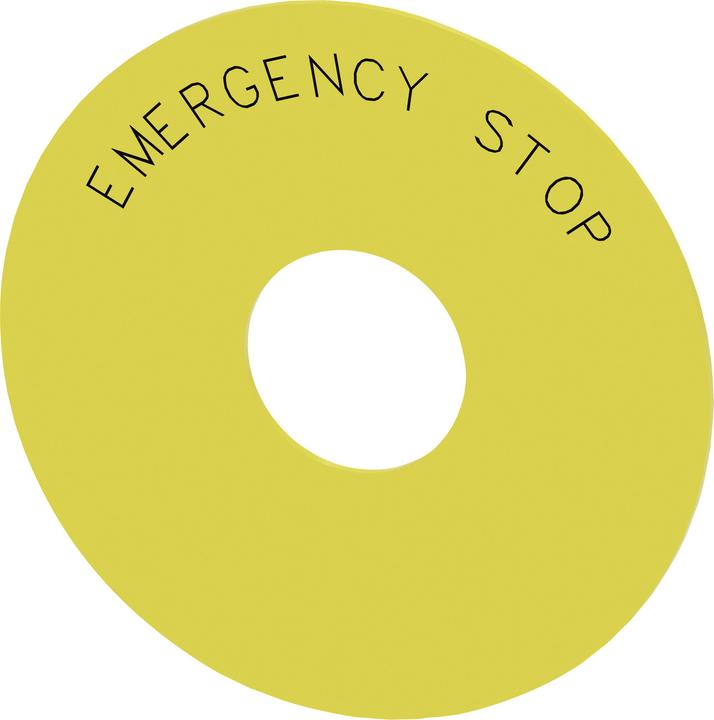 Actual product image Siemens Round Backing Plate For Em. Stop Mush