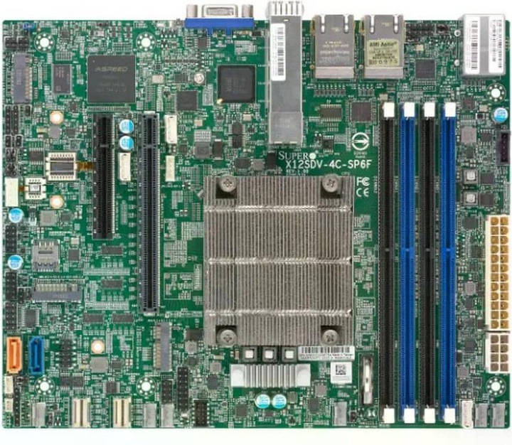 Actual product image Supermicro Barebone IoT SuperServer 1U Intel Xeon D-1736NT (8C/16T) 2.7 GHz SYS-E300-12D-8CN6P