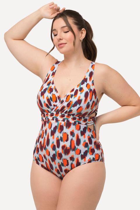 Produktbild Ulla Popken Badeanzug, Fleckenmuster, herausnehmbare Softcups (60)