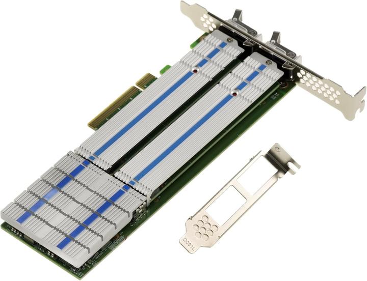 Produktbild Kalea-informatique PCIe 3.0 x8 Controllerkarte für 2 M.2 NVMe SSDs mit Hardware-RAID 0,1, JBOD und Hot-Swap