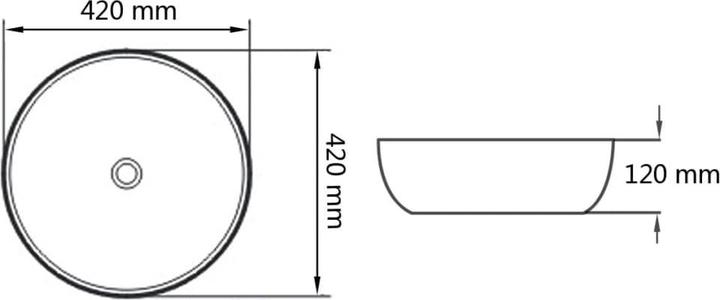 Actual product image vidaXL Becken (420 mm, 420 mm)