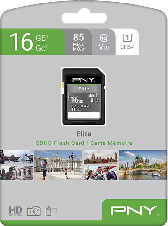 Produktbild PNY Elite (16 GB, SDHC, U1, UHS-I)