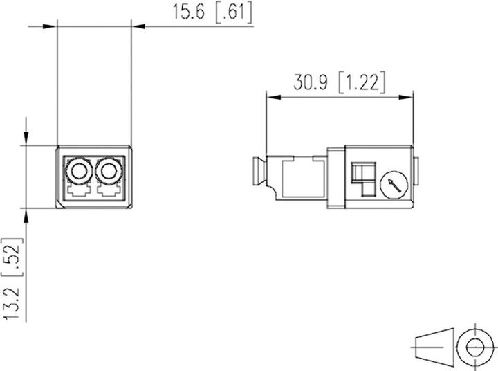 Actual product image Metz Connect OpDAT Industry LC-D SM adapter insert