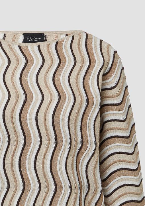 Image du produit s.Oliver Strickpullover Leichter Feinstrick-Pullover im Relaxed Fit mit Wellenstrukturmuster (38)