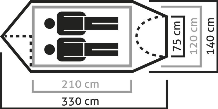 Produktbild Salewa Sierra Leone (Kuppelzelt, 2.90 kg, 2 Personen)