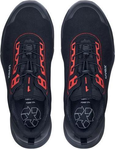 Actual product image Uvex Sports uvex 1 x-craft low shoes S3L 68034 black, red width 14 size 44 (S3, 44)