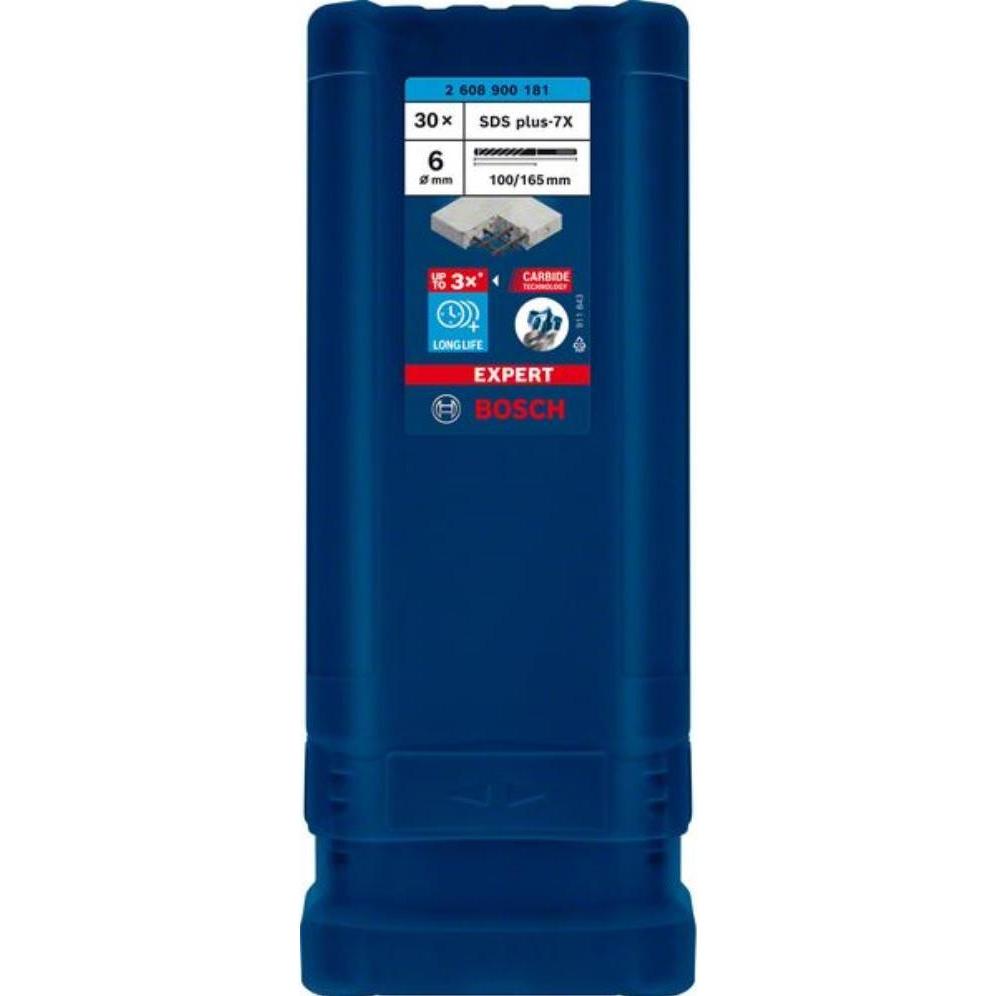Thumbnail - Bosch Professional Zubehör, Bohrereinsatz, EXPERT SDS plus-7X Hammerbohrer, 6 x 100 x 165 mm, 30-tlg. (6 Millimeter)