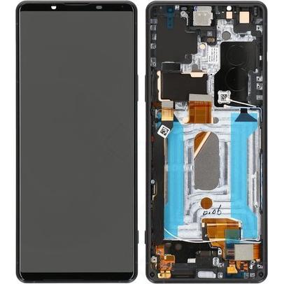 Sony LCD + Touch + Frame für Xperia 1 III - black (Display), Mobilgerät Ersatzteile, Schwarz