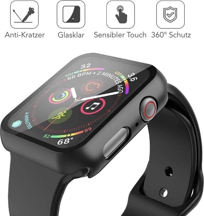 Actual product image Screenguard ClearShield Apple Watch 42mm armoured glass screen protector case