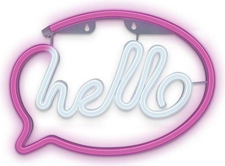 Actual product image Forever Light Neon LED Light HELLO pink white Bat + USB FLNE15 (76 lm)