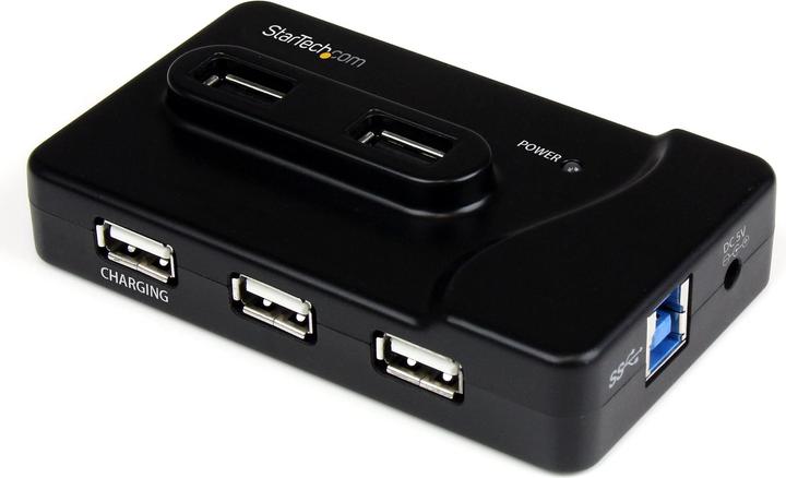 StarTech 7 Port USB 3.0/2.0 Hub with Charger (USB-B, 7 Ports)