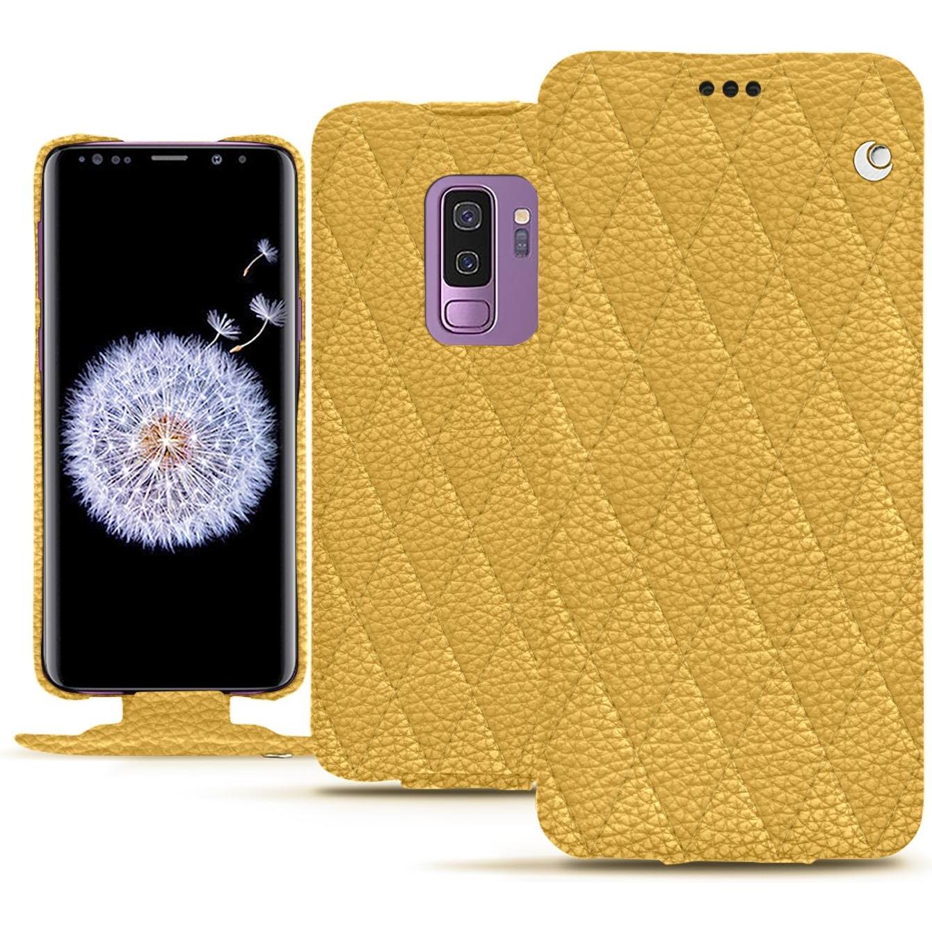 Thumbnail - Noreve Lederschutzhülle vertikal (Samsung Galaxy S9+), Smartphone Hülle, Orange