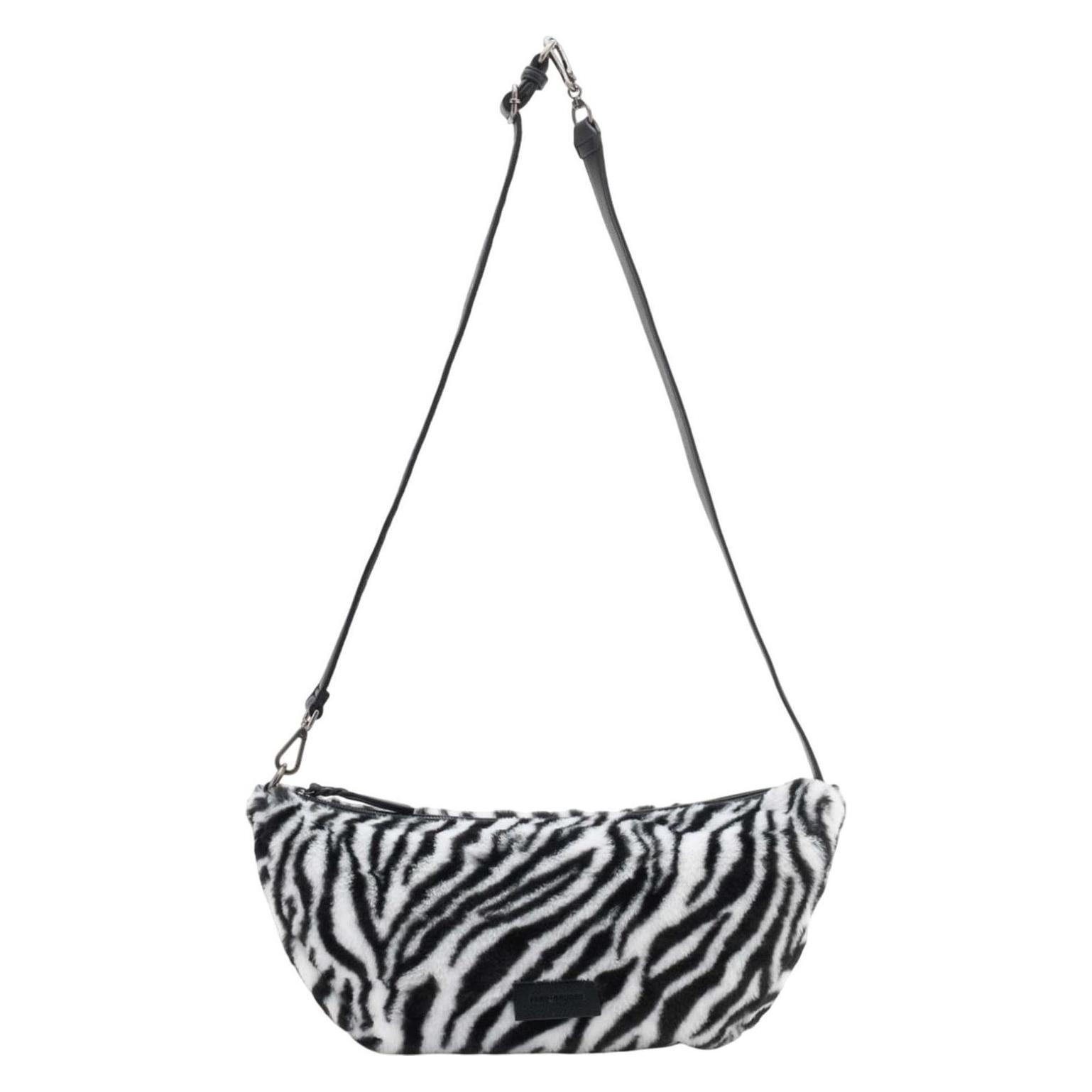FredsBruder, Damen, Handtasche, Furry Friend Crossbag, Schwarz, Weiss