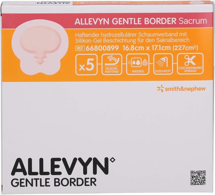 Produktbild Allevyn Gentle Border Sacrum 16.8x17.1cm (1995.61 ml)