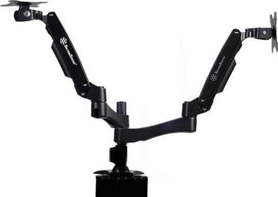 Silverstone SST-ARM22BC Support d'écran double (Tables, 24", 10 kg)