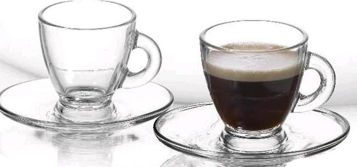 Immagine prodotto Bormioli Rocco Tazze da caffè espresso con piattino Roma in vetro 95 ml (95 ml)