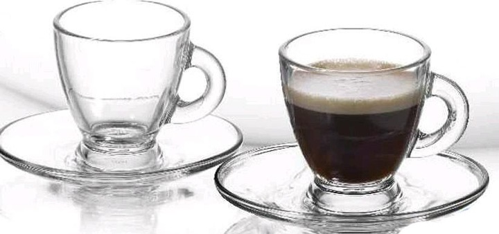 Actual product image Bormioli Rocco Espresso cups with saucer Roma glass 95 ml (95 ml)
