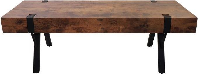 Produktbild Mendler TV-Rack HWC-L54, Metall 42x120x40cm dunkle Wildeiche