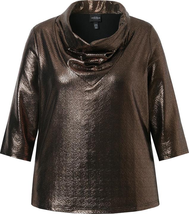 Immagine prodotto Ulla Popken Maglia classica con scollo a goccia e maniche a 3/4 (46, 48)