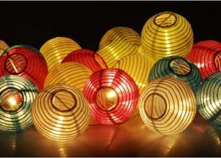 Produktbild H & S Collection Partybeleuchtung im Freien. 20 LED-Laternen. Ip44 (10.70 m)