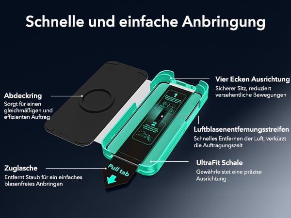 Produktbild ESR Armorite Panzerglas (1 Stk., Apple iPhone 15, Apple iPhone 16)