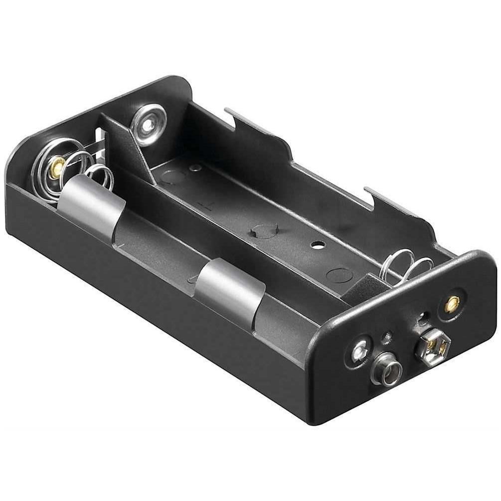 Goobay Batteriehalter für 4x Baby mit Druckknopf, Batterie Zubehör