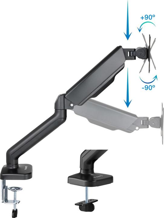 Produktbild Tooq Technology SOPORTE MESA PANT. GIRA INCLI 1 BRAZO 17-32 NEGRO (Tisch, 32", 9 kg)