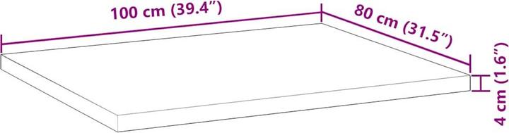 Produktbild vidaXL Schreibtischplatte Ölbeschichtung Akazie (100 x 80 x 4 cm)
