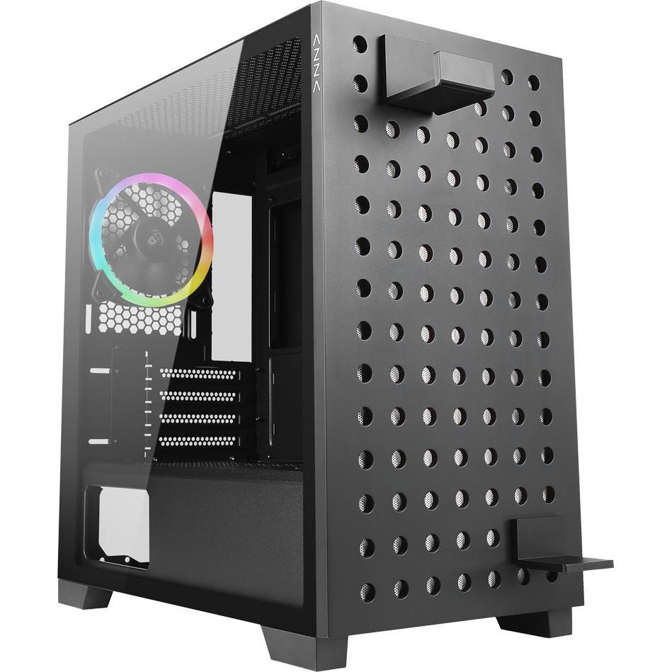 Azza Elise 140 GAMING MATX Black CSAZ-140 (mATX, ITX), PC Gehäuse, Schwarz