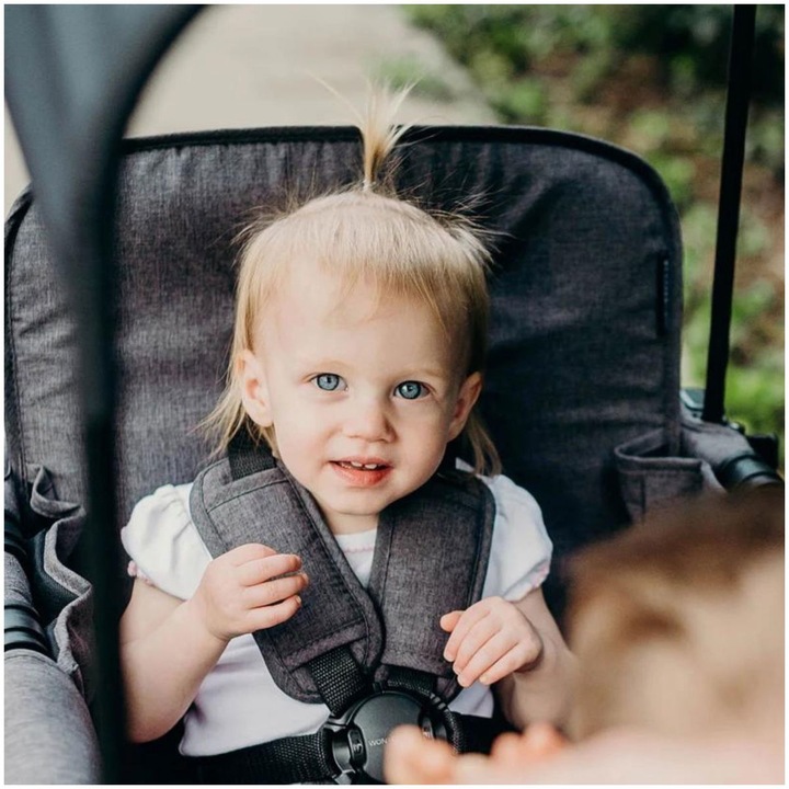 Actual product image WonderFold Elite Double Stroller Wagon Grey