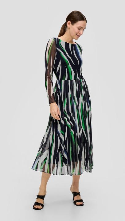 Actual product image S.Oliver Kleid Mesh-Kleid mit Plisseefalten (34)