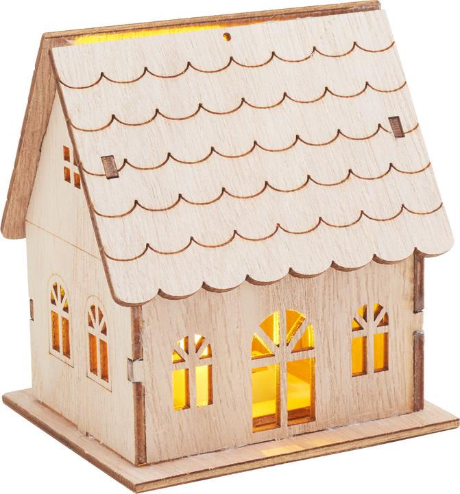 Image du produit VBS Kit de construction en bois "Maison", LED incluses