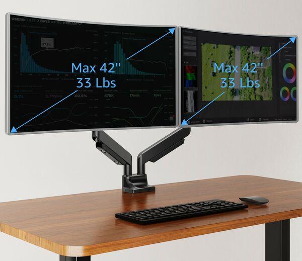 Produktbild FreeVoice Ultrawide Monitorhalterung Dual Monitor(17"- 42", max. 15 kg (Tisch, 42")