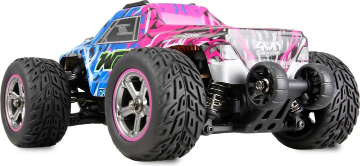 Image du produit Amewi MAX20 Monstertruck Brushed 4WD 1:20 RTR blau/pink (RTR Prêt à fonctionner)