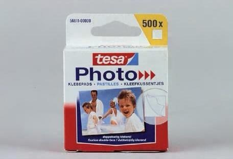 Produktbild tesa Foto Klebepads, selbstklebend, 500 Fotoecken
