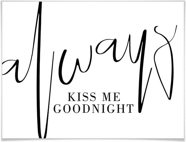 Image du produit Trenddeko Embrasse-moi toujours pour me dire bonne nuit (80 x 60 cm)