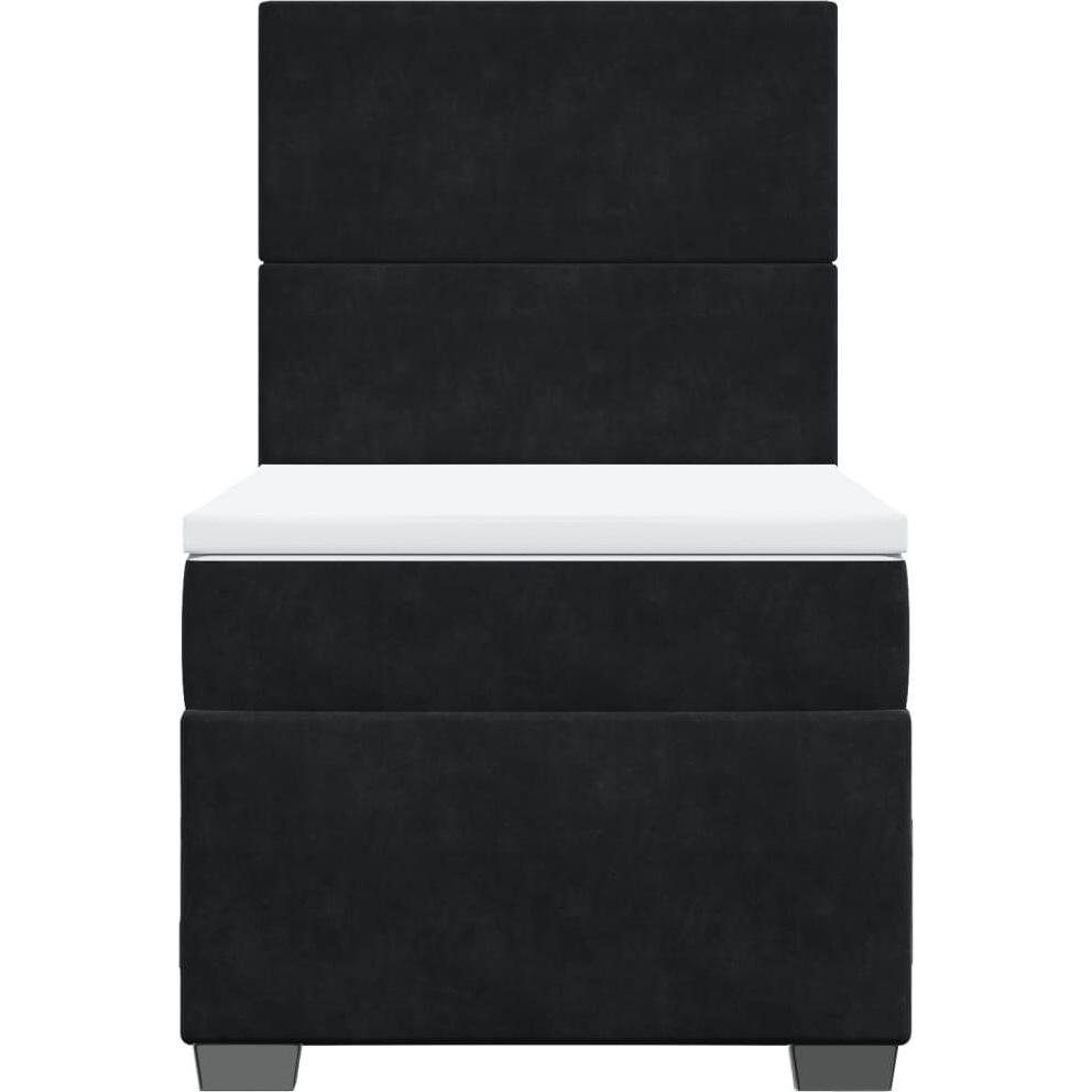 Thumbnail - VidaXL, Bett, Bo x springbett mit Matratze 100 x 200 cm Samt (100 x 200 cm)