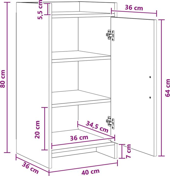 Image du produit vidaXL Sideboard (36 x 40 x 80 cm)