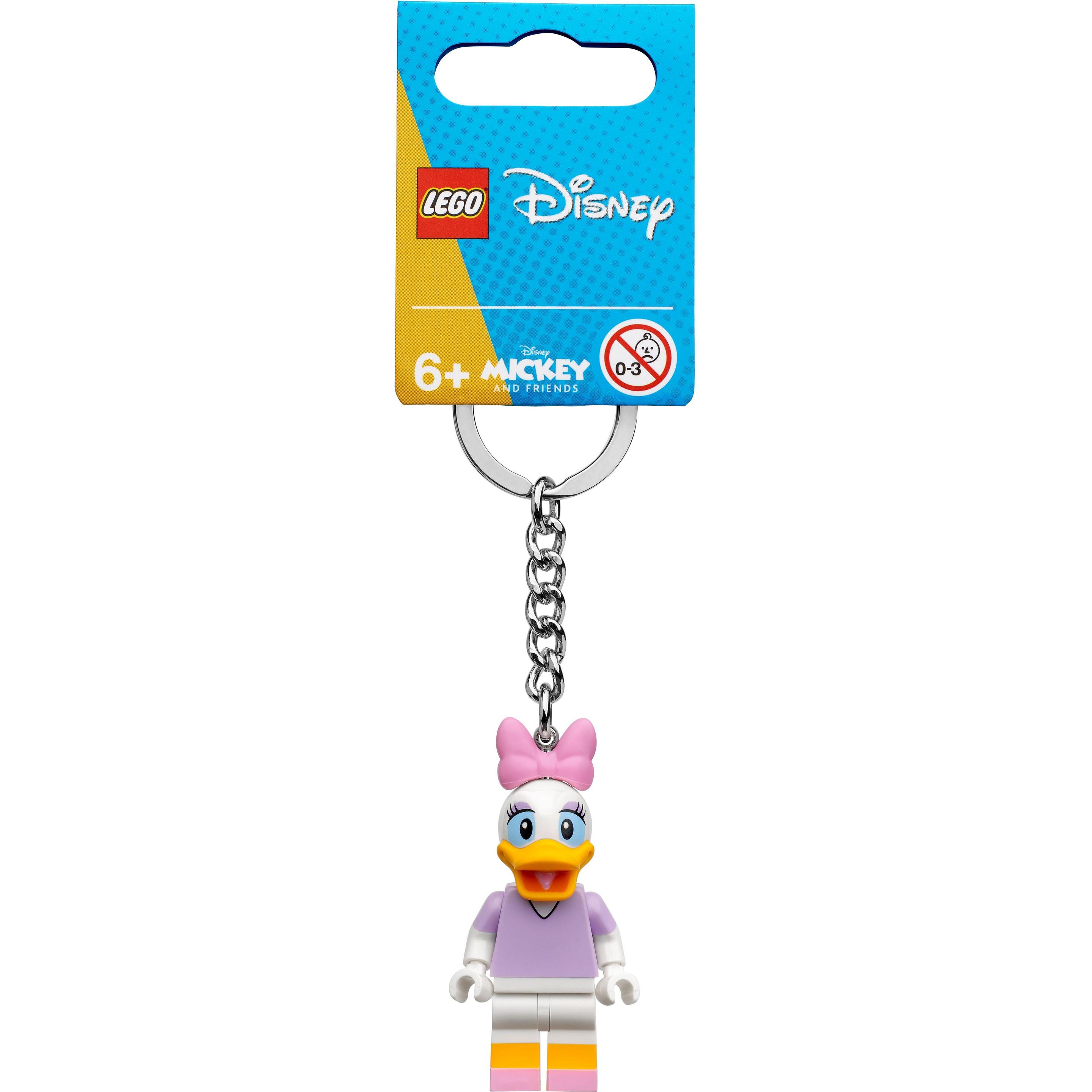 LEGO, Unisex, Portachiavi, Daisy Duck, Viola, Rosa, Bianco