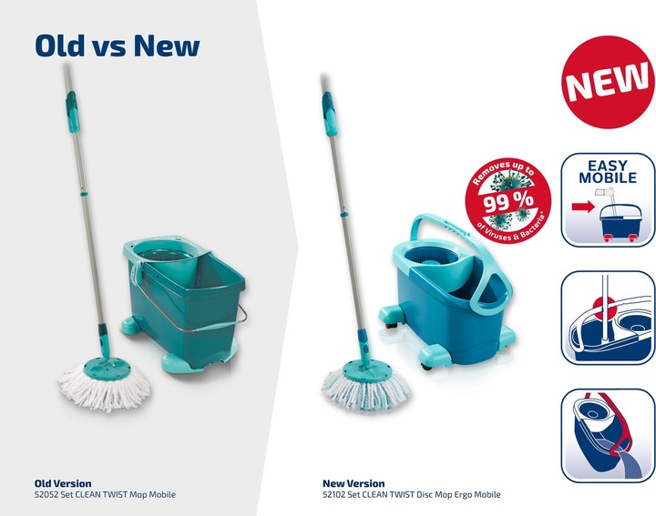 Produktbild Leifheit Set CLEAN TWIST Disc Mop Ergo Mobile (1 Stk.)