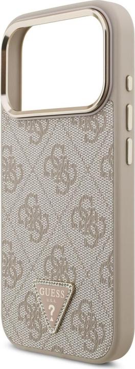 Produktbild Guess Case Magsafe 4G PU Leather Case With Triangle Logo And Gold Metal Camera Frame For iPhone 17 P (Apple iPhone 17 Pro)