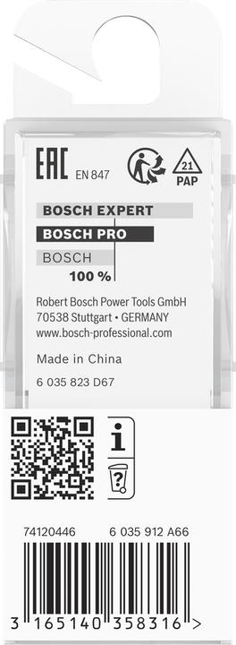 Produktbild Bosch Professional Zubehör Hohlkehlfräser, 8 mm, R1 10 mm, D 20 mm, L 12,4 mm, G 46 mm