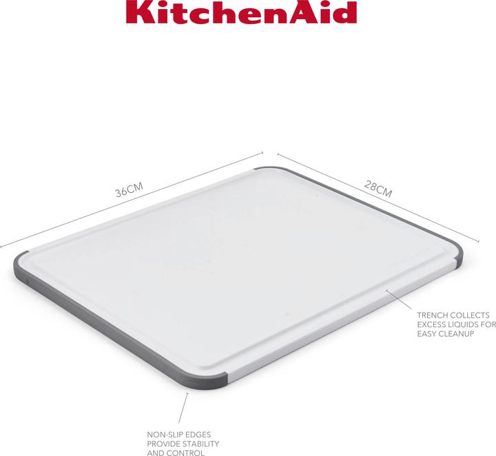 Image du produit KitchenAid Classic Polypropylene Non-slip Chopping Board, 35 x 28cm