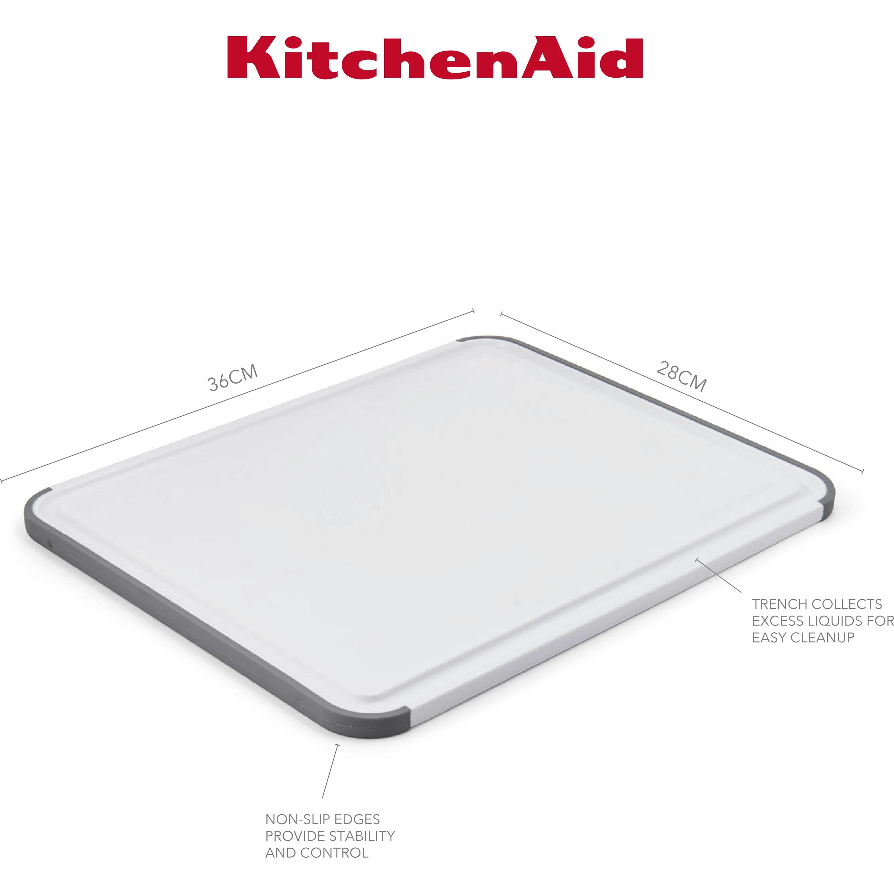 Thumbnail - KitchenAid Classic Polypropylene Non-slip Chopping Board, 35 x 28cm, Schneidebrett, Mehrfarbig