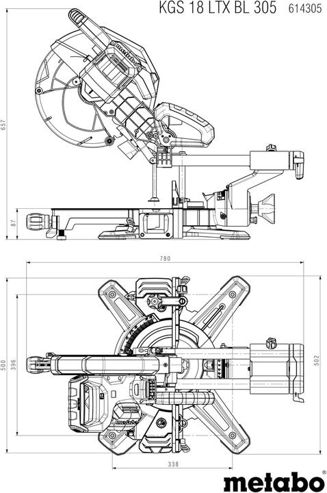 Produktbild Metabo KGS 18 LTX BL 305