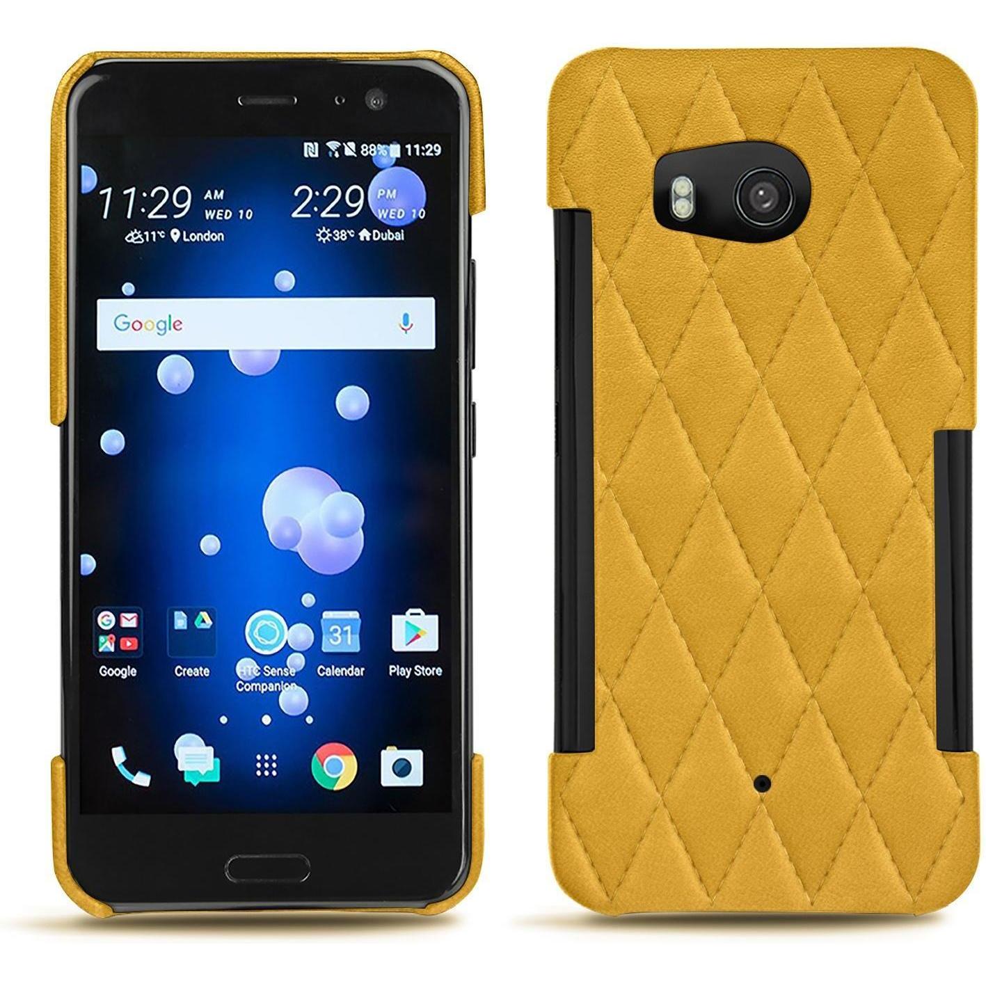 Thumbnail - Noreve Lederschutzhülle (HTC U11), Smartphone Hülle, Orange