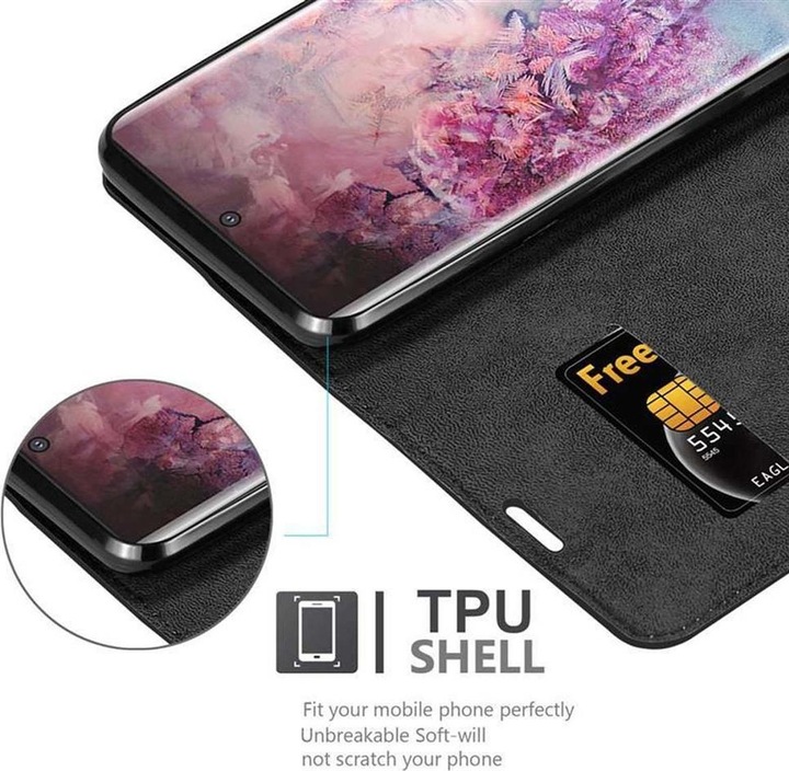 Actual product image Cadorabo Book Invisible Magnet Cover (Samsung Galaxy Note 10+)
